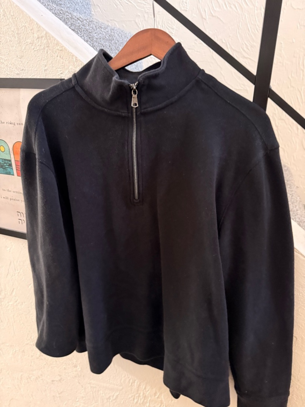 Banana Republic Black Half-Zip Pullover